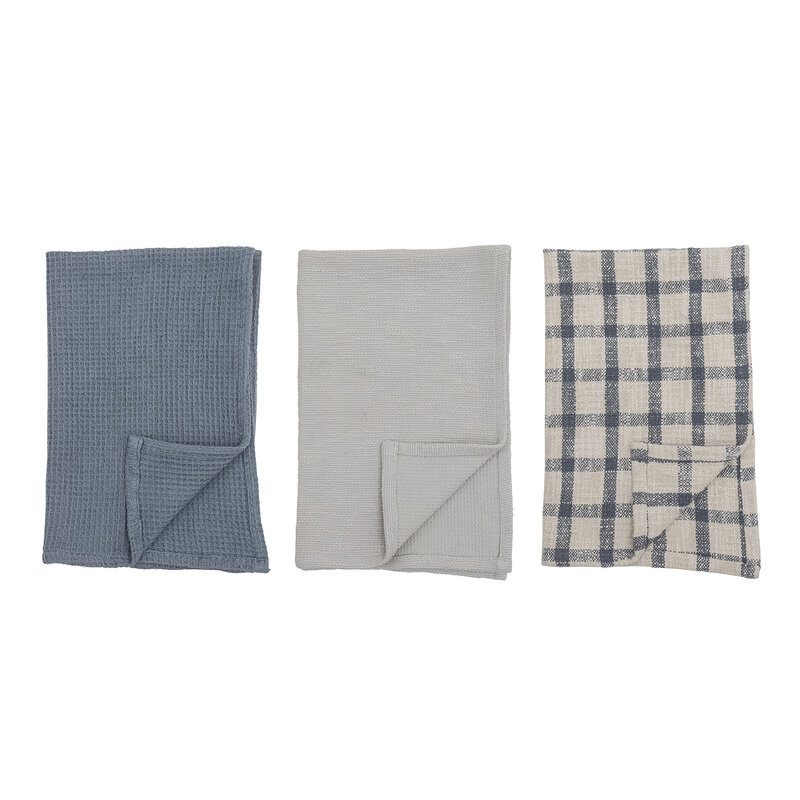 Bloomingville-collectie Impruneta Kitchen Towel Blue Cotton OEKO-TEX®