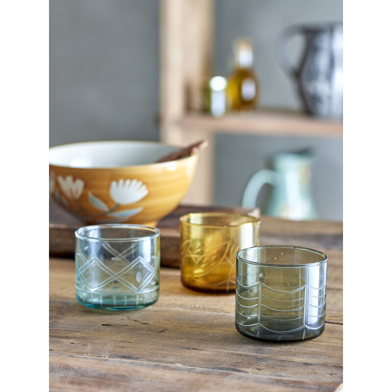 Bloomingville-collectie Jozefina Drinkglas Groen Gerecycled Glas