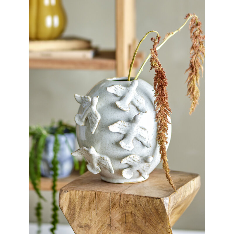 Bloomingville-collectie Abira Vase Nature Stoneware
