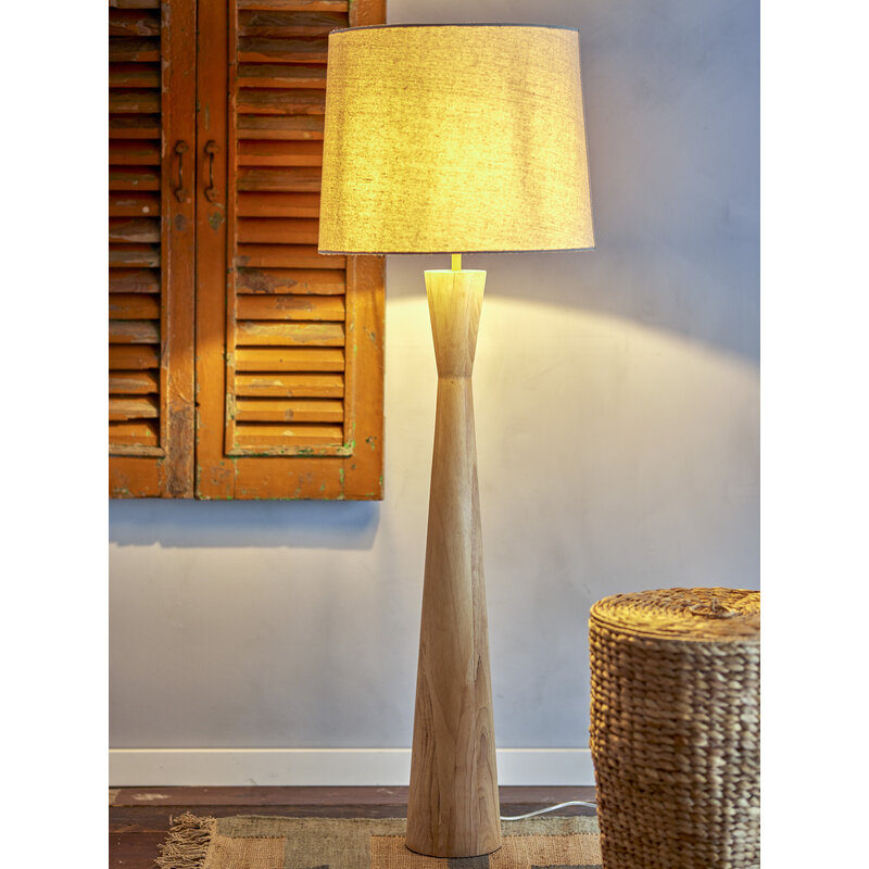 Bloomingville-collectie Leonor Floor Lamp Nature Rubberwood