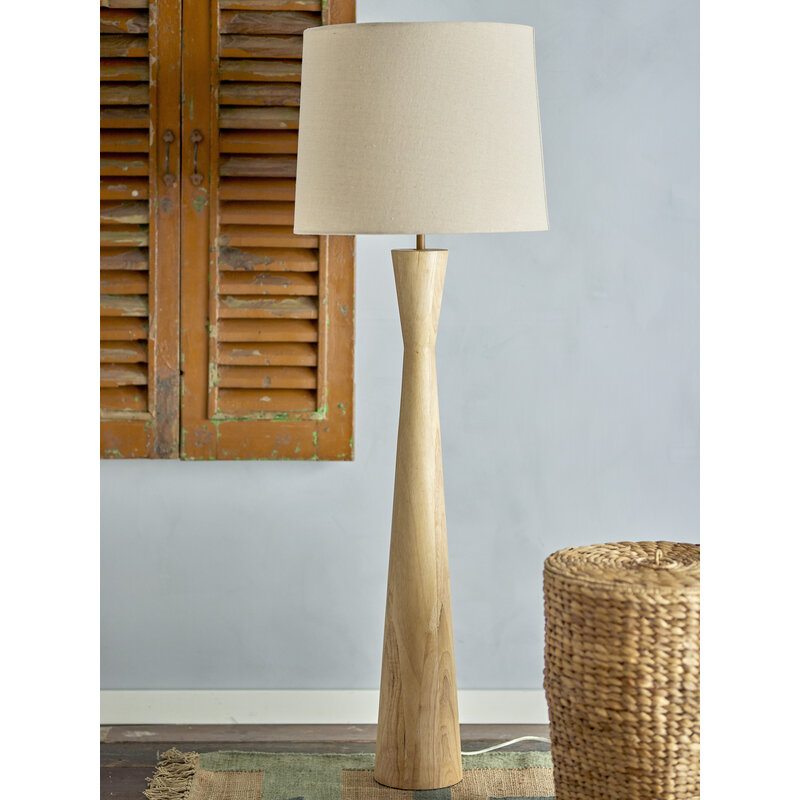 Bloomingville-collectie Leonor Vloerlamp Nature Rubberwood