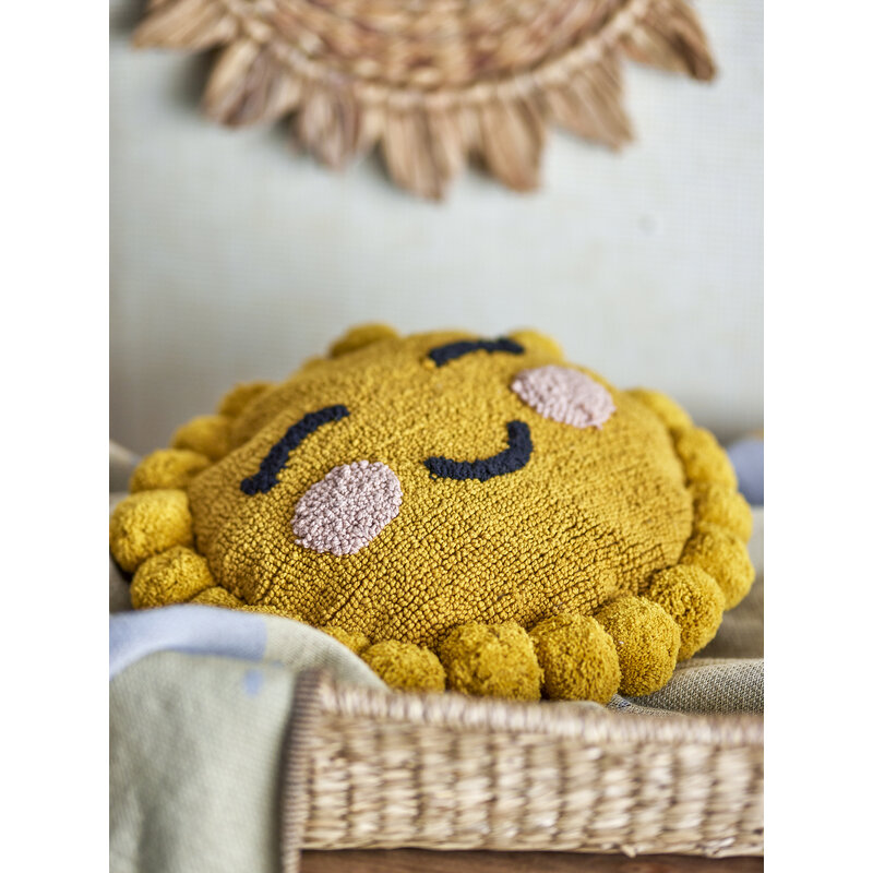 Bloomingville-collectie Vigge Cushion Yellow Cotton