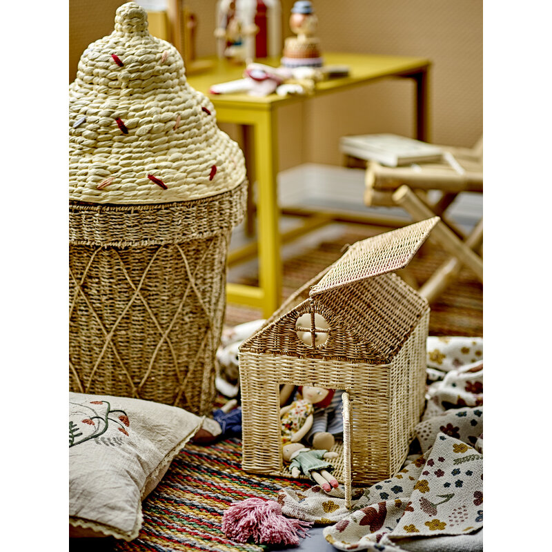 Bloomingville-collectie Cillie Basket w/Lid Nature Water Hyacinth