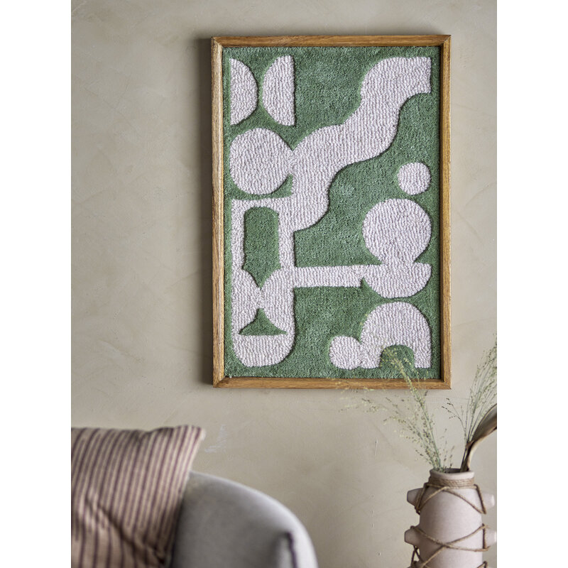 Bloomingville-collectie Longton wanddecoratie groene wol