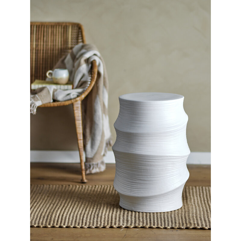 Bloomingville-collectie Volise Side Table White Stoneware