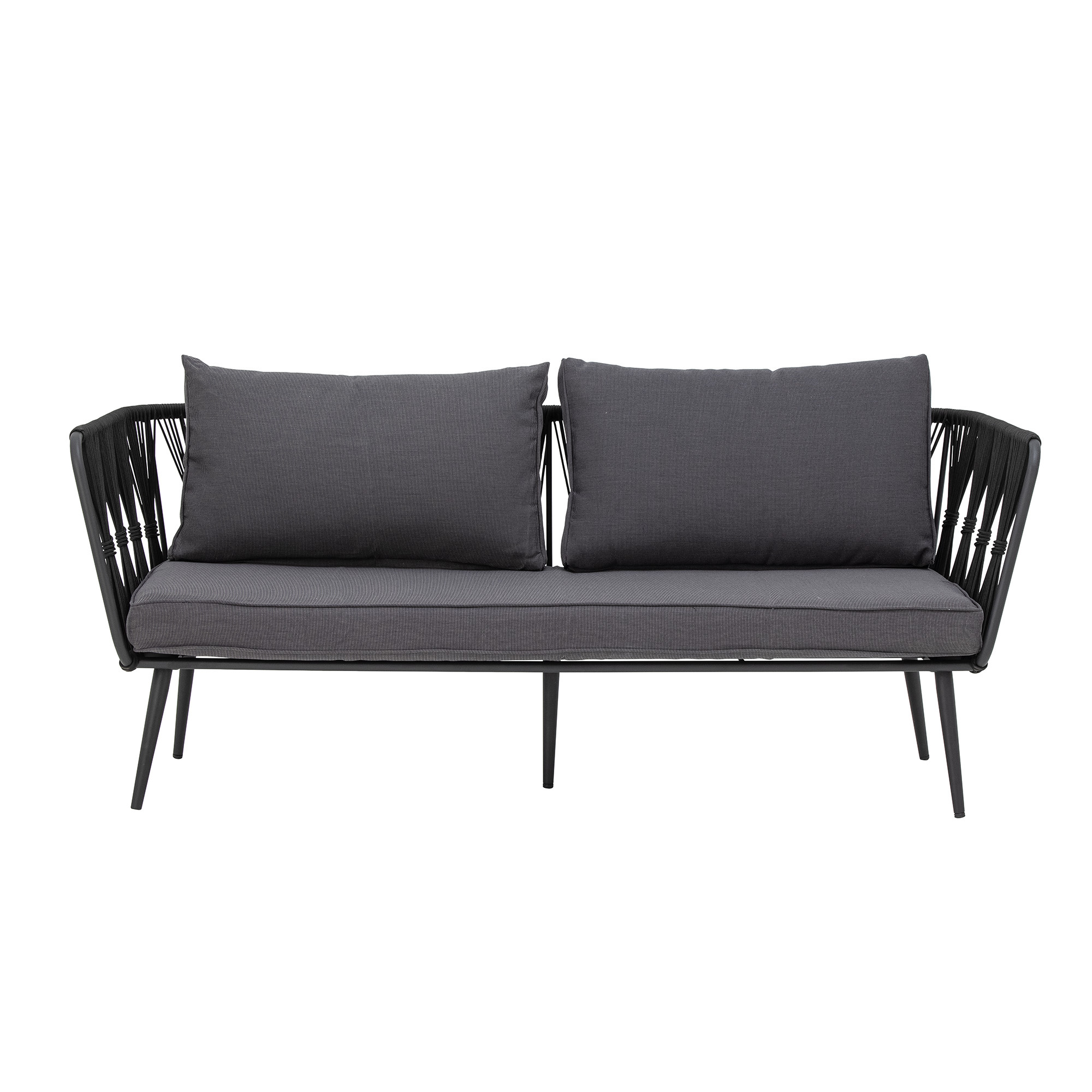 Bloomingville-collectie Pavone Bank Zwart Metaal
