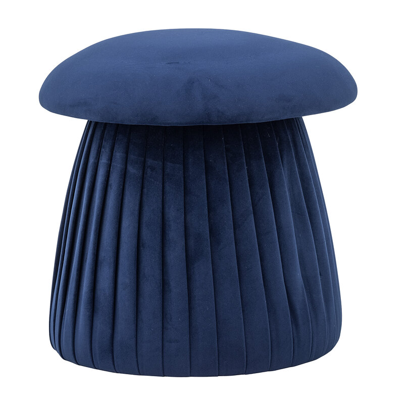 Bloomingville-collectie Roberta Pouf Blue Recycled Polyester