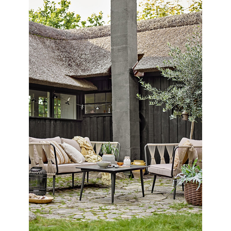 Bloomingville-collectie Pavone Salontafel Zwart Vezelcement