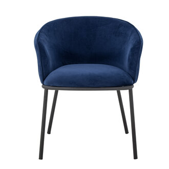 Bloomingville Cortone Eetkamerstoel Blauw Gerecycled Polyester