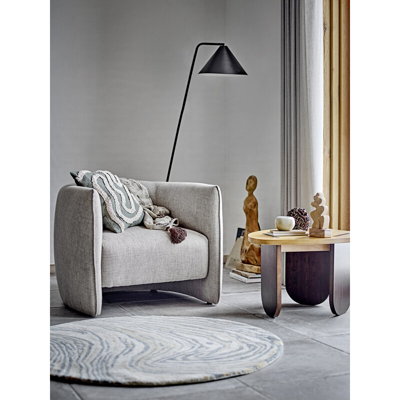 Bloomingville-collectie Bacio Lounge Chair Nature Recycled Polyester
