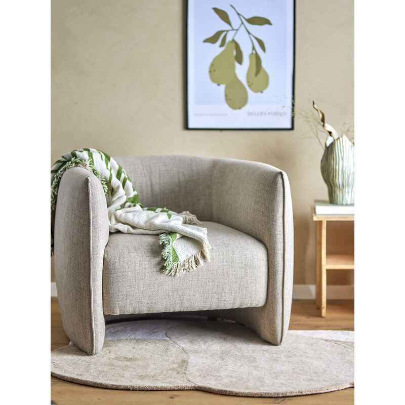 Bloomingville-collectie Bacio Loungestoel Nature Gerecycled polyester