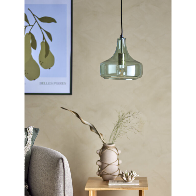 Bloomingville-collectie Yuser Pendant Lamp Green Glass