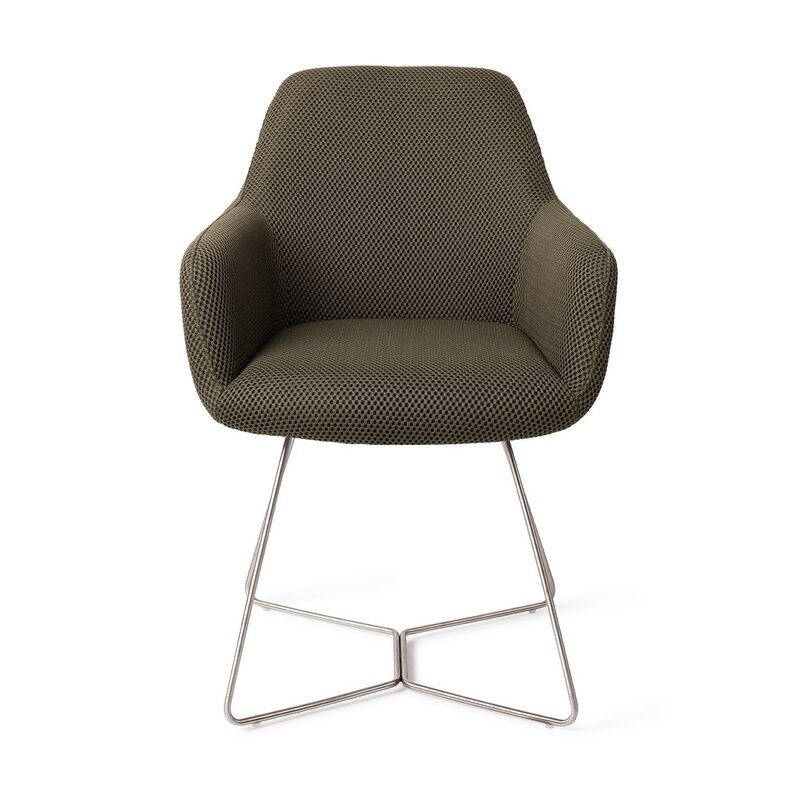 Jesper Home-collectie Hiroo Jungle Jewel Eetkamerstoel - Beehive Steel