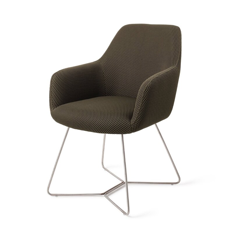 Jesper Home-collectie Hiroo Jungle Jewel Eetkamerstoel - Beehive Steel