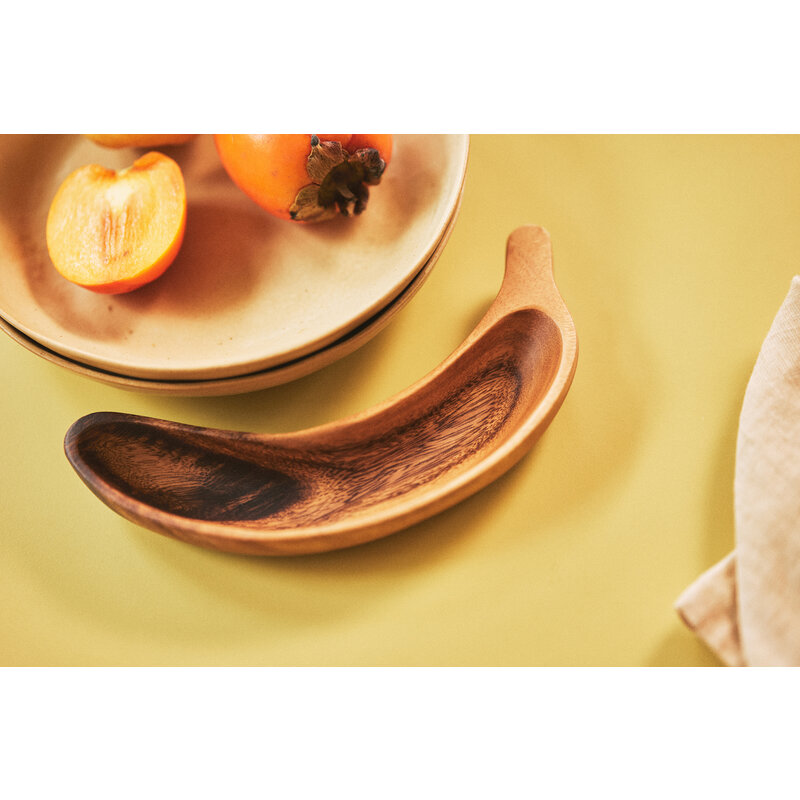 HKliving-collectie Acacia banana schaal
