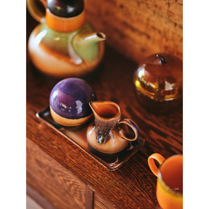 HKLIVING-collectie 70s ceramics: small trays twenty four hours (set of 2)