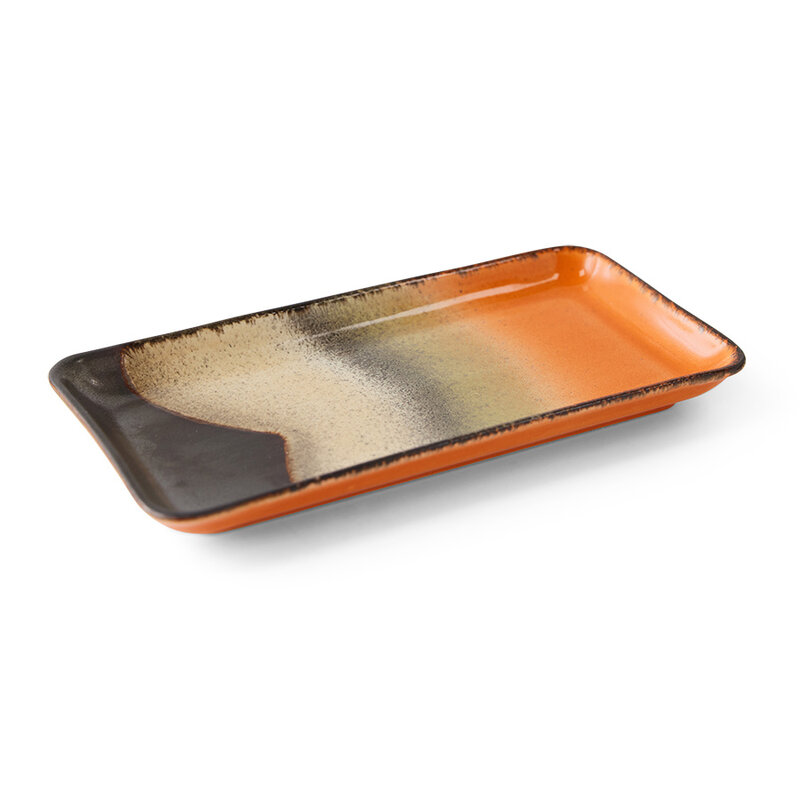 HKLIVING-collectie 70s ceramics: small trays twenty four hours (set of 2)