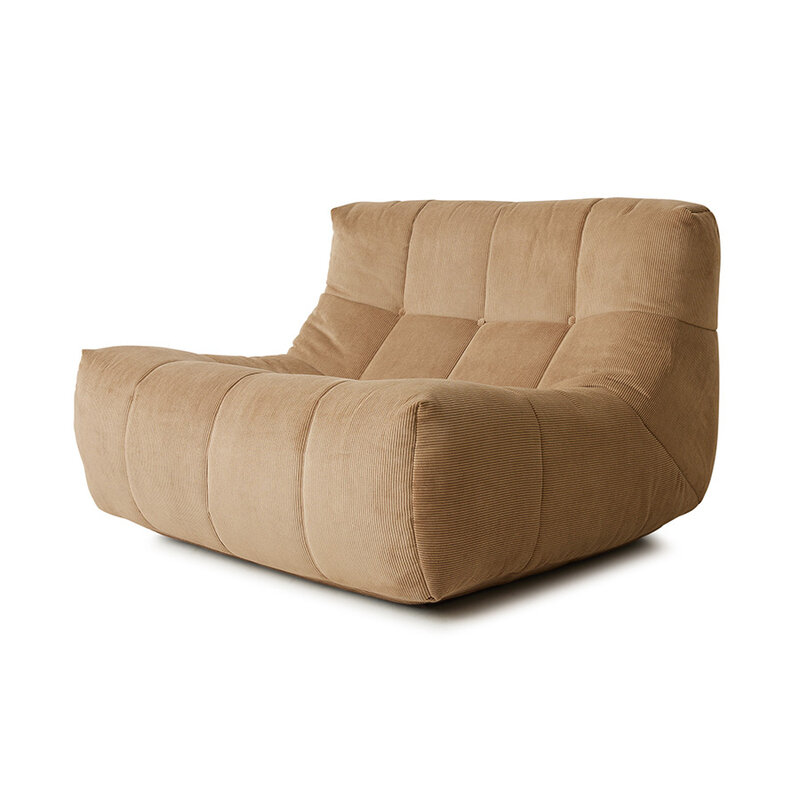 HKliving-collectie Lazy lounge chair corduroy rib brown