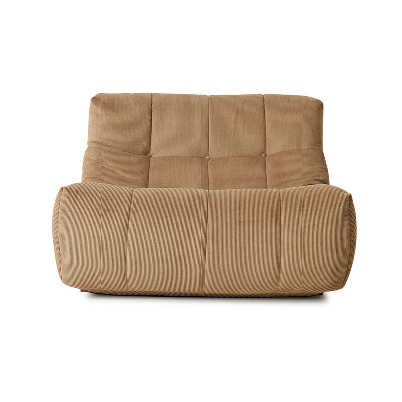 HKliving-collectie Lazy lounge chair corduroy rib brown