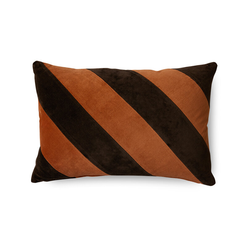 HKLIVING-collectie Striped velvet cushion september (60x40cm)