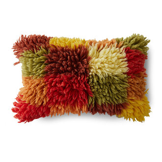 HKLIVING Fluffy rag cushion (60x40cm)