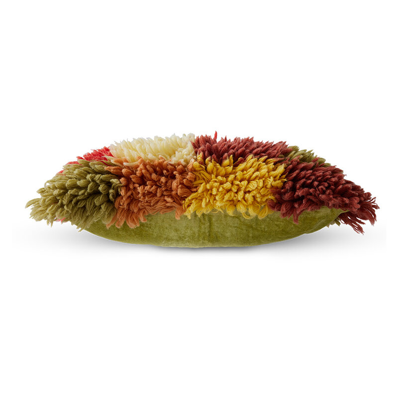 HKliving-collectie Fluffy rag cushion (60x40cm)