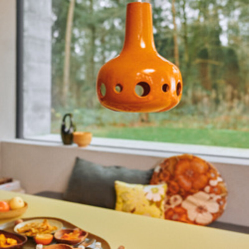 HKLIVING-collectie Dangle pendant lamp orange