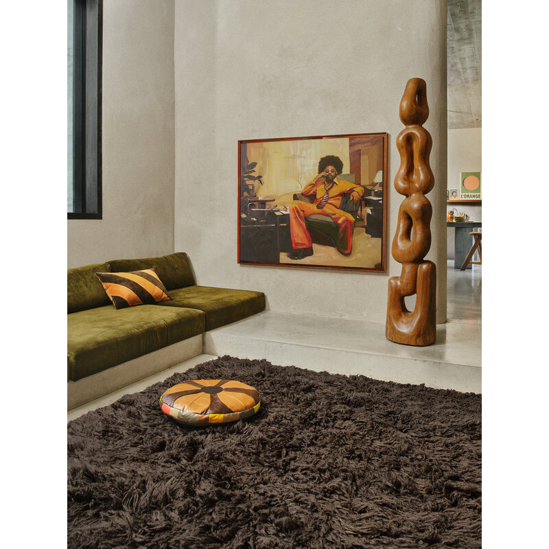 HKLIVING-collectie Striped velvet cushion september (60x40cm)