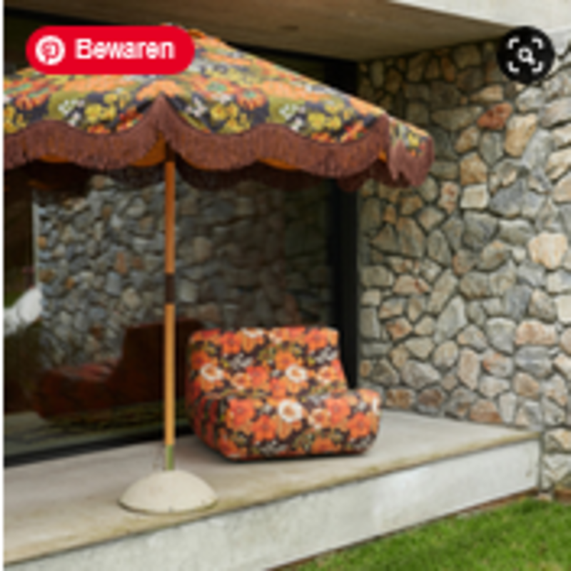 HKLIVING-collectie Flourish patio umbrella