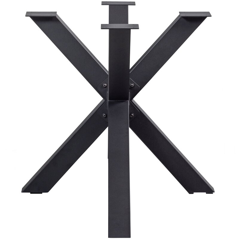 WOOOD-collectie Tablo Cross Leg Metal Black