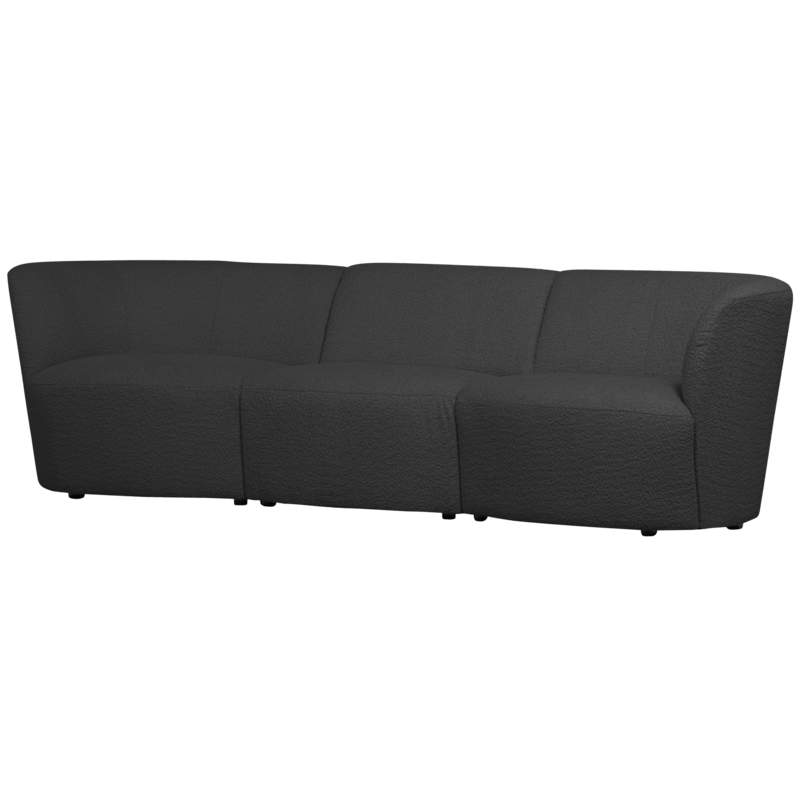 WOOOD-collectie Coco 3-Seater Boucle Dark Grey