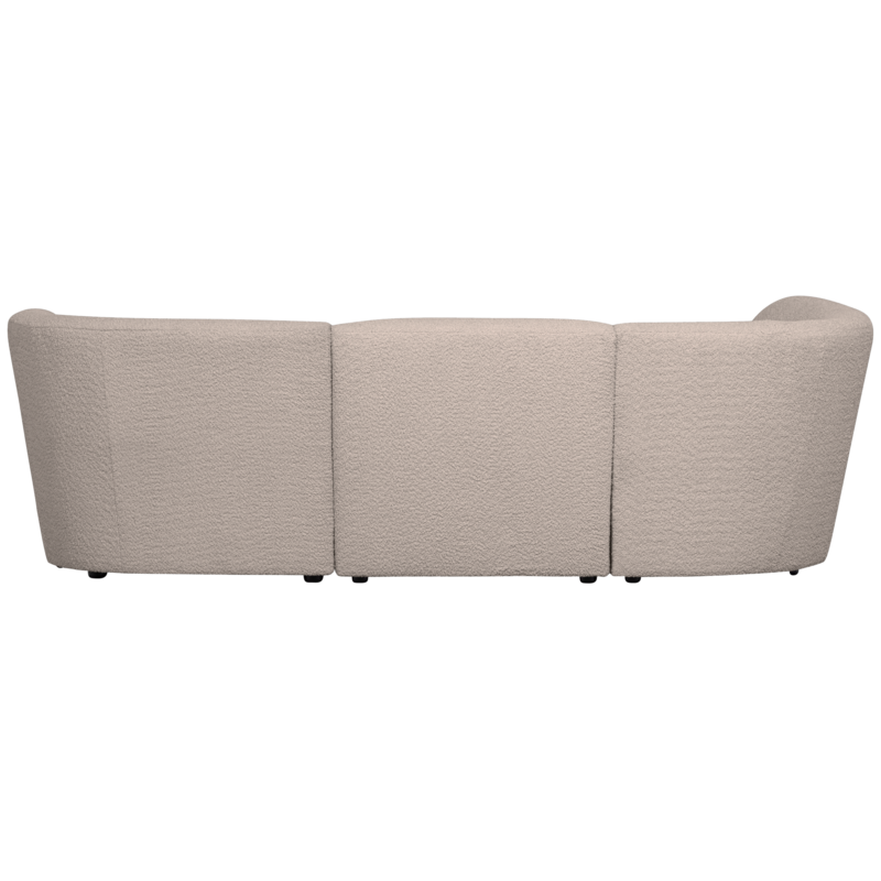 WOOOD-collectie Coco 3-Zits Ronding Links Boucle Zand