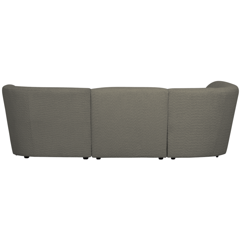 WOOOD-collectie Coco 3-Seater Rounded Left Boucle Warm Green