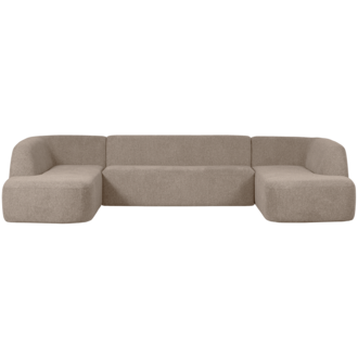 WOOOD Sloping U-Vorm Bank Naturel Melange