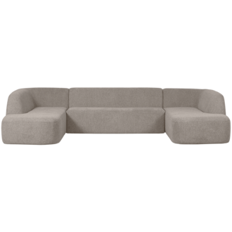 WOOOD Sloping U-Vorm Bank Off White Melange