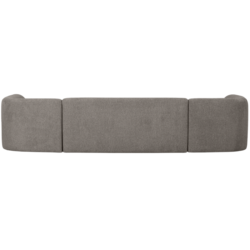 WOOOD-collectie Sloping U-Vorm Bank Grijs Melange