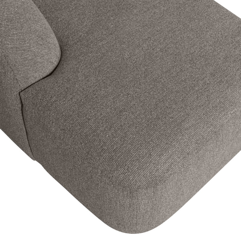 WOOOD-collectie Sloping U-Vorm Bank Grijs Melange