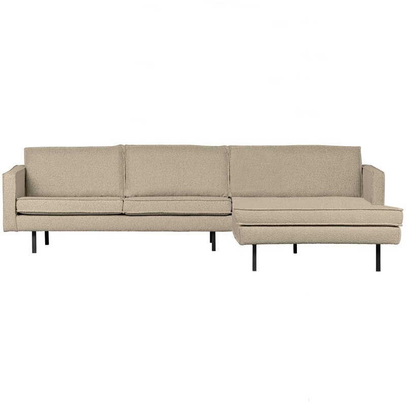 BePureHome-collectie Rodeo Chaise Longue Rechts Boucle Beige