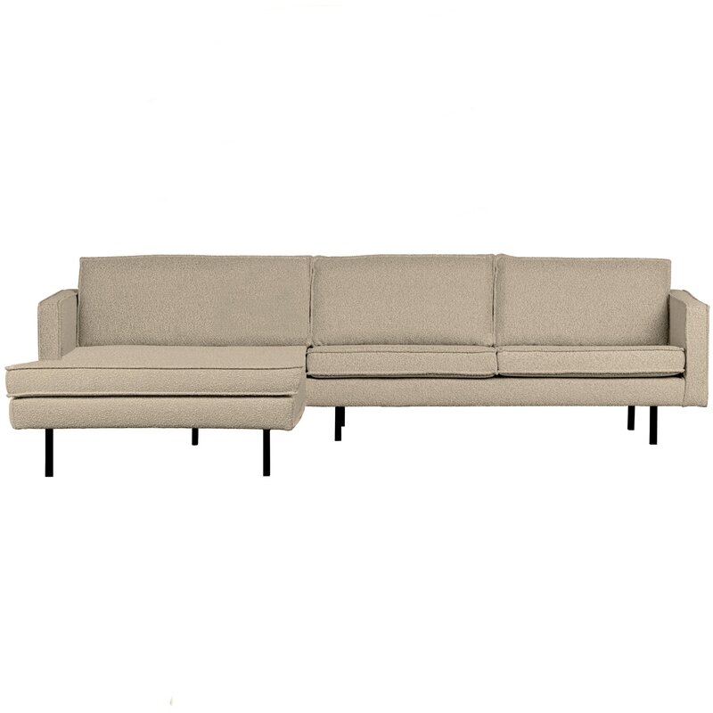 BePureHome-collectie Rodeo Chaise Longue Links Boucle Beige