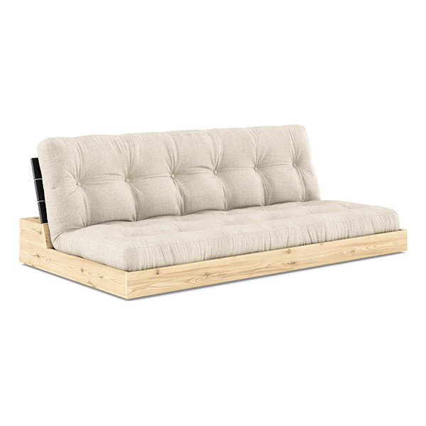 Karup Design-collectie Slaapbank Base Black Night met 5-lagen mixed matras Linen