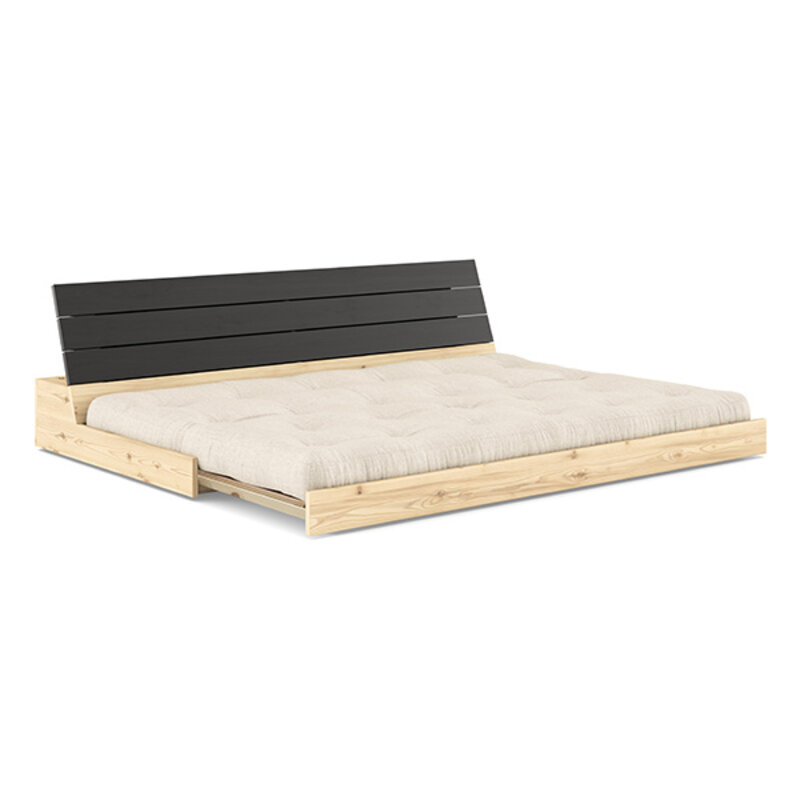 Karup Design-collectie Base Black Night Lacquered W. 5-Layer Mixed Mattress Linen
