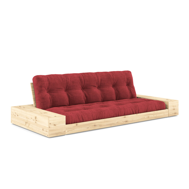 Karup Design-collectie Base Clear Lacquered W. 2 Sideboxes Clear W. 5-Layer Mixed Mattress Linen