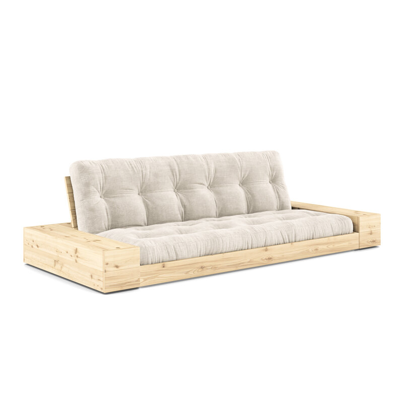 Karup Design-collectie Base Clear Lacquered W. 2 Sideboxes Clear W. 5-Layer Mixed Mattress Linen
