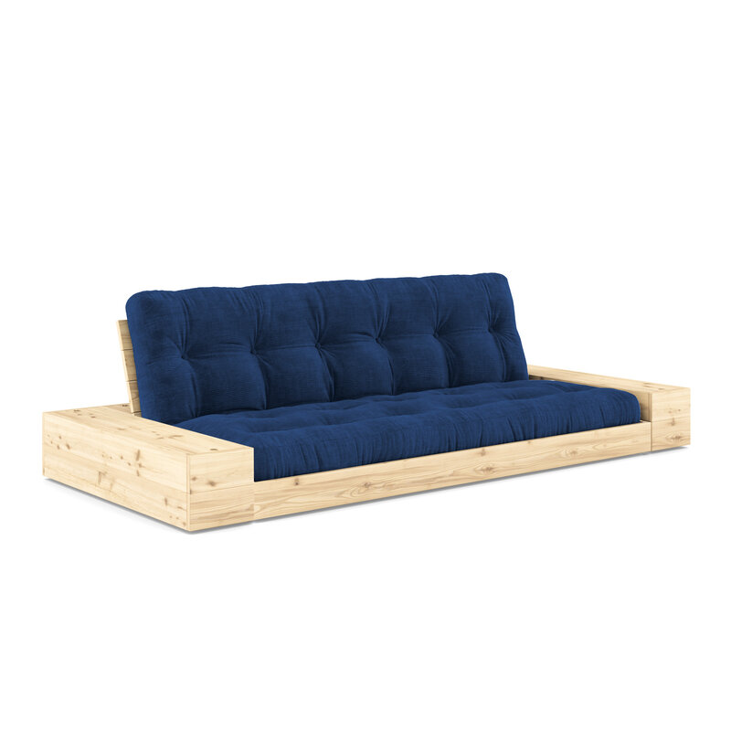 Karup Design-collectie Base Clear Lacquered W. 2 Sideboxes Clear W. 5-Layer Mixed Mattress Linen
