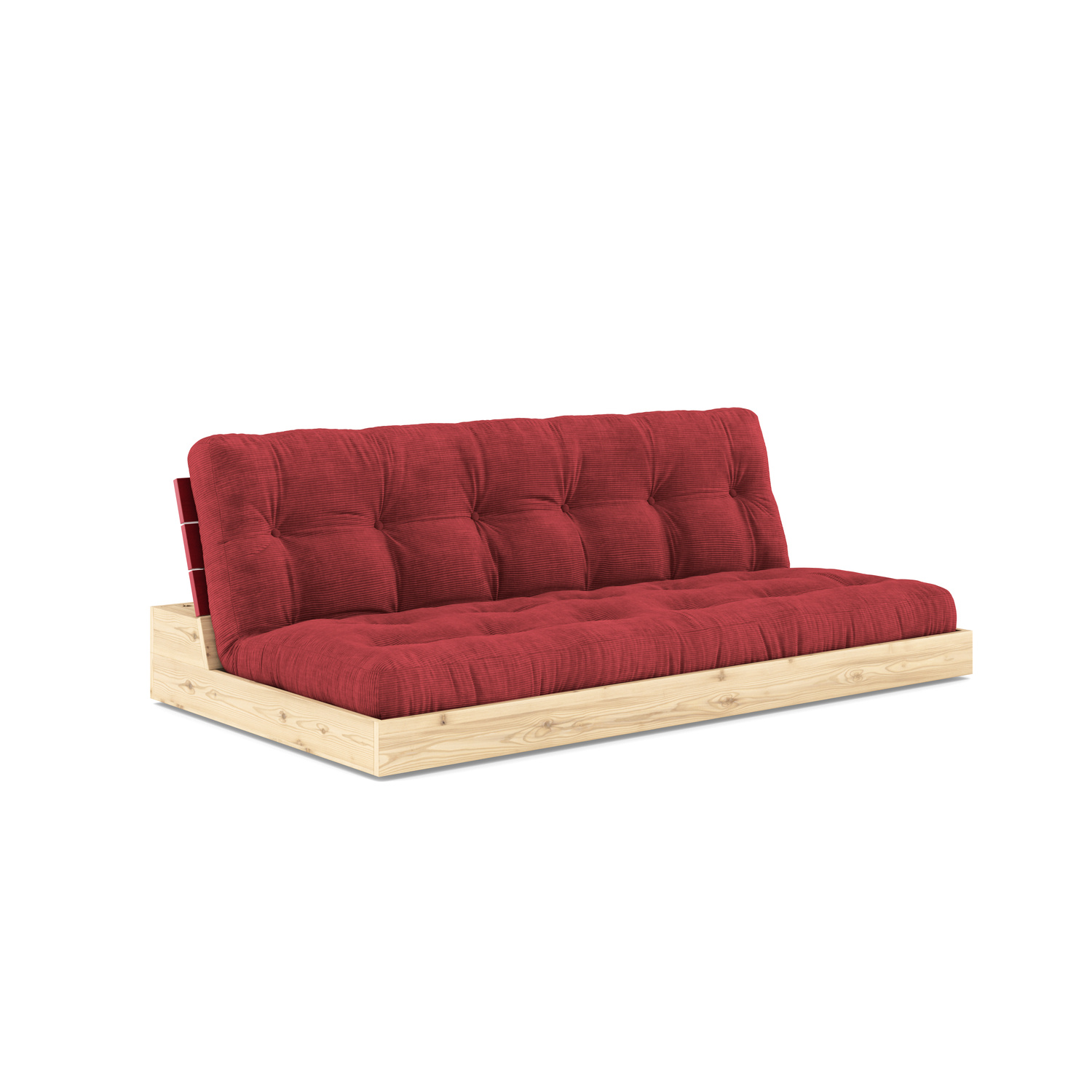 Karup Design-collectie Slaapbank Base Poppy Red met 5-lagen mixed matras Ruby Red