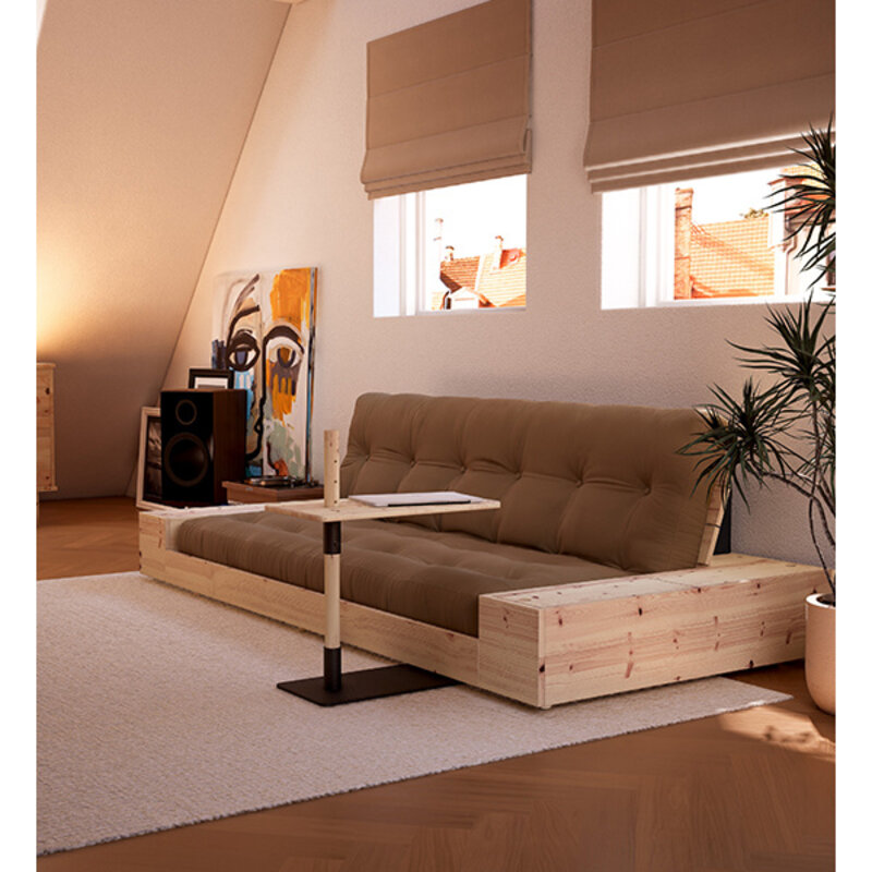 Karup-collectie Base Clear Lacquered W. 2 Sideboxes Clear W. 5-Layer Mixed Mattress