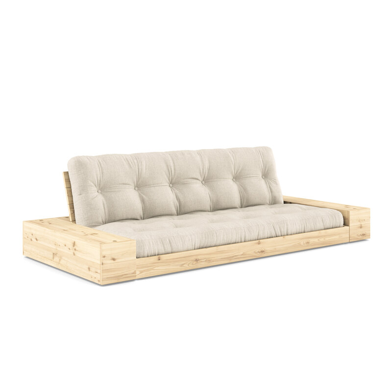 Karup Design-collectie Base Clear Lacquered W. 2 Sideboxes Clear W. 5-Layer Mixed Mattress