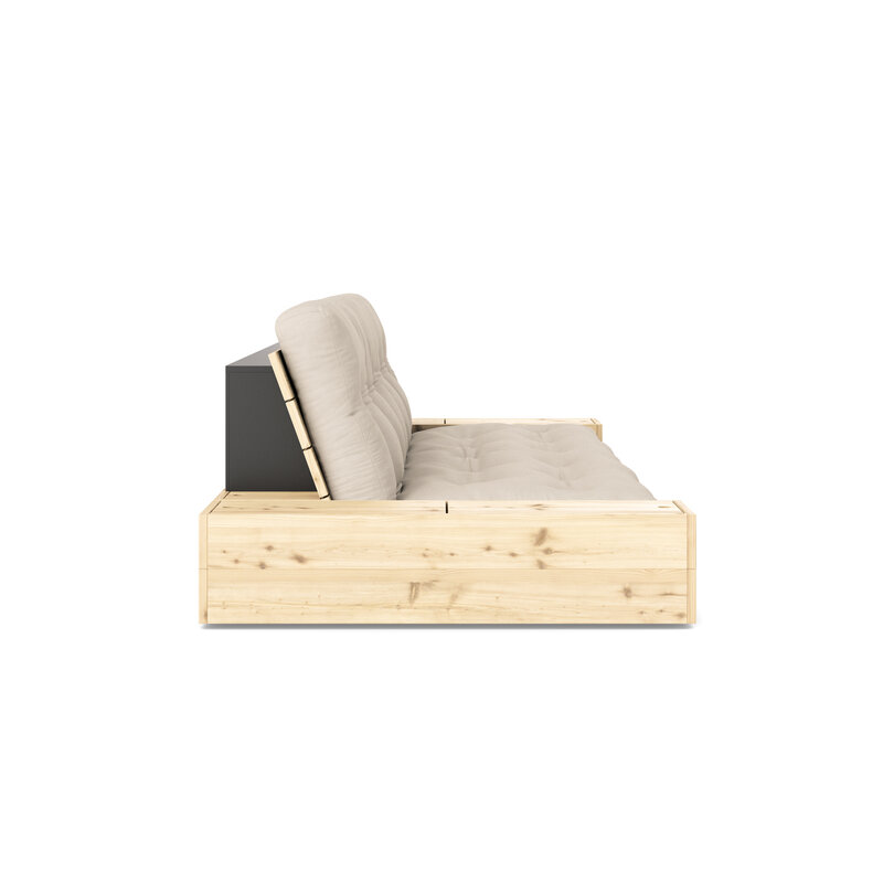 Karup Design-collectie Base Clear Lacquered W. 2 Sideboxes Clear W. 5-Layer Mixed Mattress