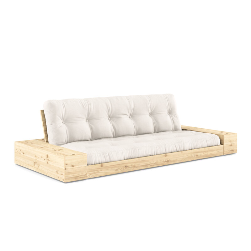 Karup Design-collectie Base Clear Lacquered W. 2 Sideboxes Clear W. 5-Layer Mixed Mattress
