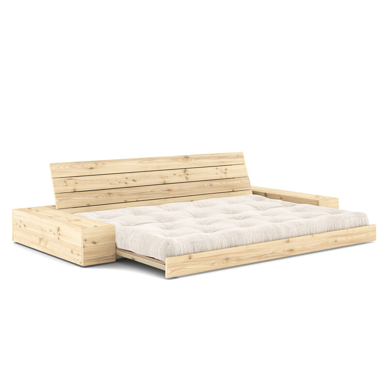 Karup Design-collectie Base Clear Lacquered W. 2 Sideboxes Clear W. 5-Layer Mixed Mattress